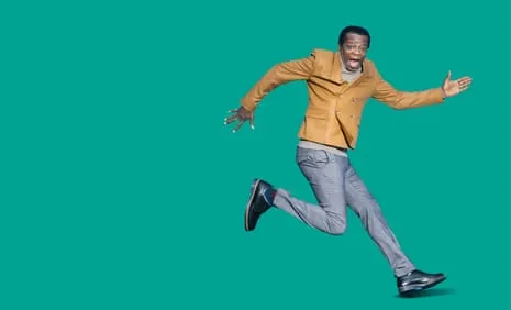Stephen K Amos: ‘My Feet Are a Disaster’ and They’re Attached to the Spindliest Legs Anyone Has Seen.